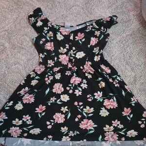 Floral Black Dress